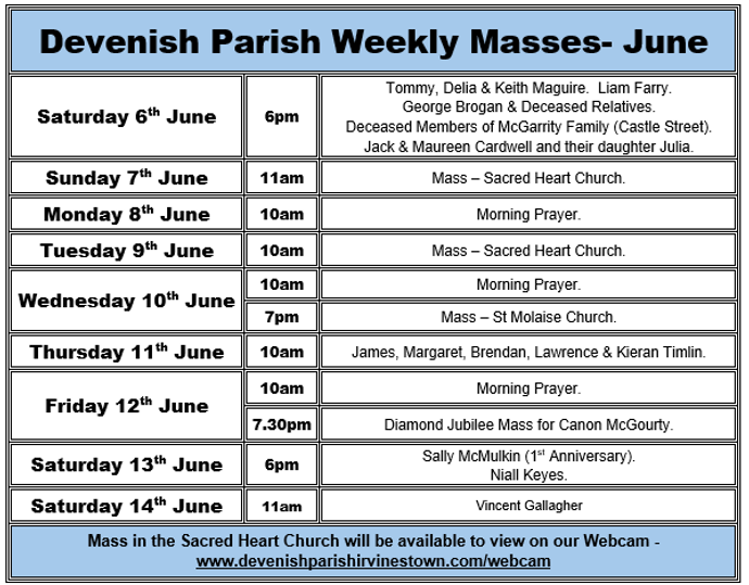 23 Weekly Mass 6th - 14th June 2026.png