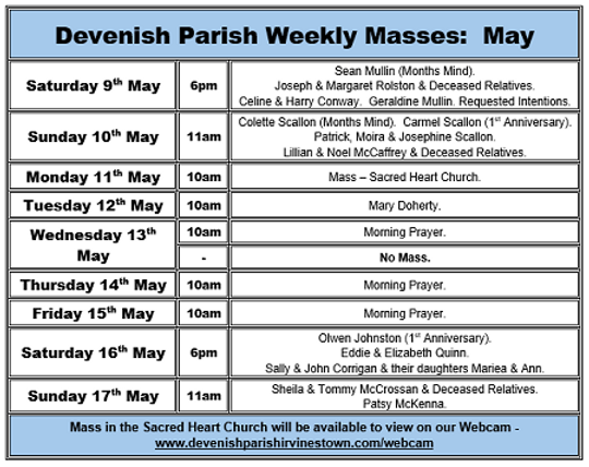 19 Weekly Mass 9th - 17th May 2026.png