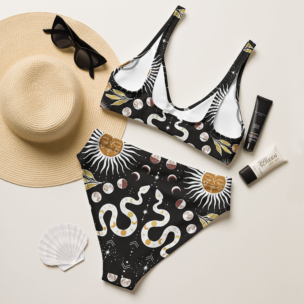 Miniatura: LUNAR SERPENT Recycled high-waisted bikini