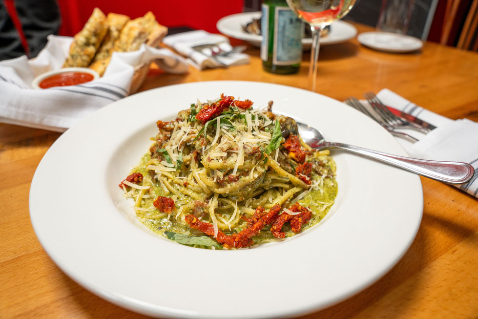 Pesto Linguine Dish Side