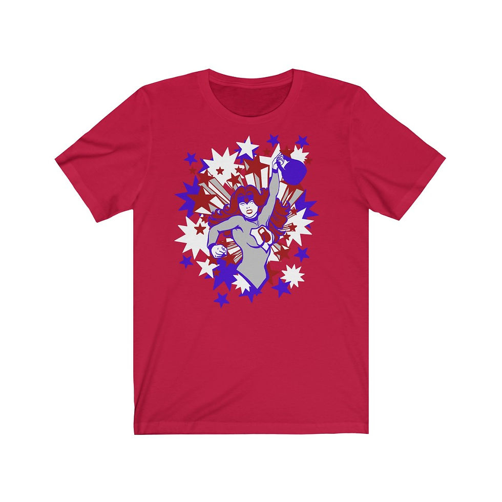 Thumbnail: Kettlebell hero Unisex Jersey Short Sleeve Tee