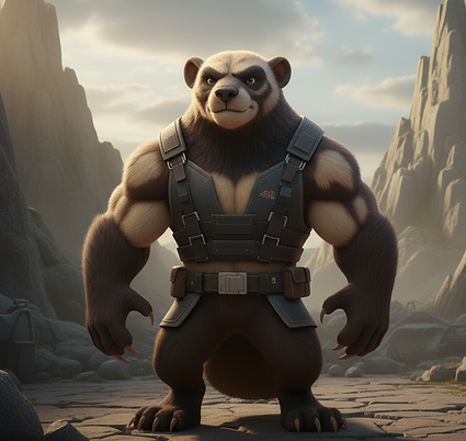 Firefly_GeminiFlash_Give me only the wolverine  character on the left. add a background. N