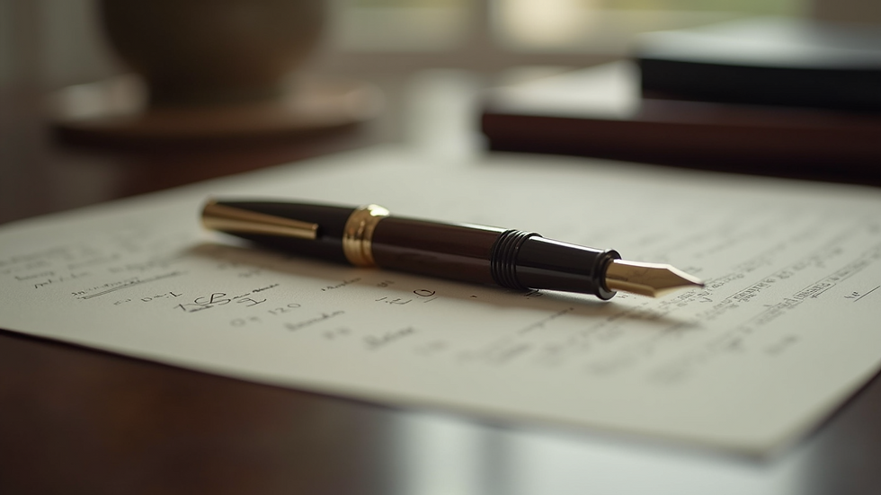 Eye-level view of the Waterman Carène Fountain Pen displayed elegantly