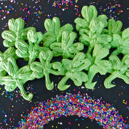 Shamrock Meringues