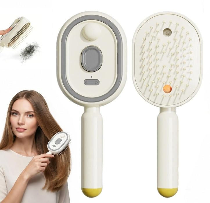 Electric Spray Massage Hair Brush with 300mAh Battery