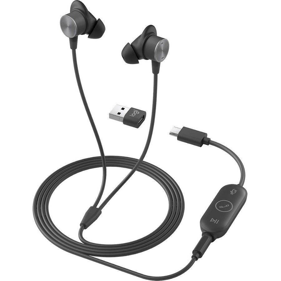 Logitech Logi Zone Wired Earbuds Teams - GRAPHITE - USB - EMEA at Intechs Computers, Nairobi