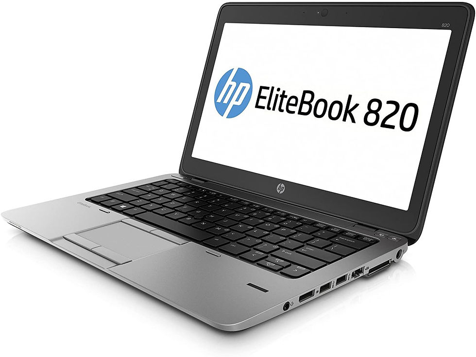Thumbnail: Silver laptop with HP EliteBook 820 on screen