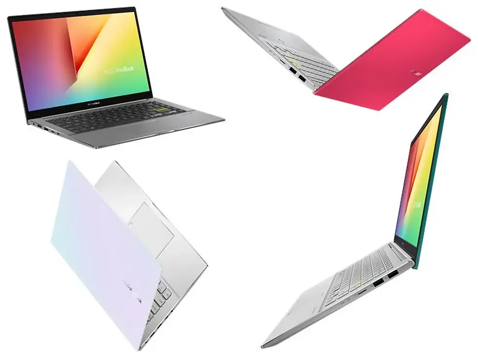 ASUS VivoBook S14 slim lightweight laptop with fast performance, long battery life, and portable design, available at Intechs