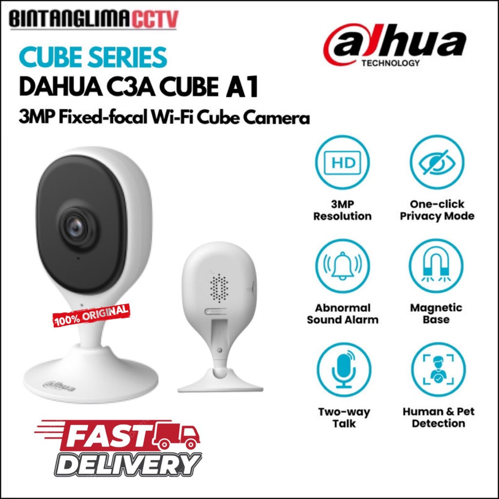 C3A 3MP Indoor Fixed-focal Wi-Fi Cube Network Camera, RJ45 Ethernet & wifi co... at Intechs Computers, Nairobi