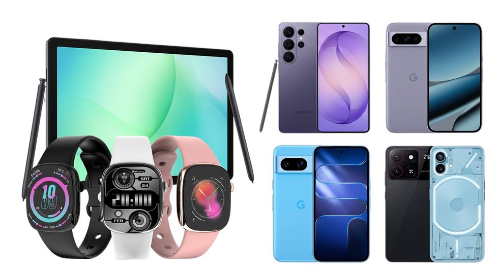 Premium mobile devices and tablets including Samsung Galaxy, Google Pixel, and smartwatches, available at Intechs Computers in Nairobi, Kenya