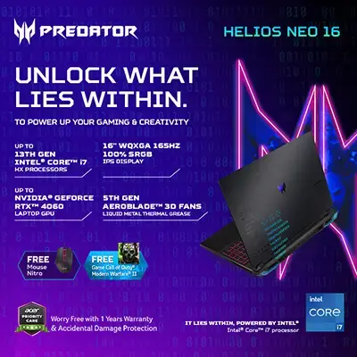 ACER PREDATOR HELIOS NEO 16 NH.QLUSA.001 Core i7-13700HX, 16GB, 512GB SSD 16" - image 2