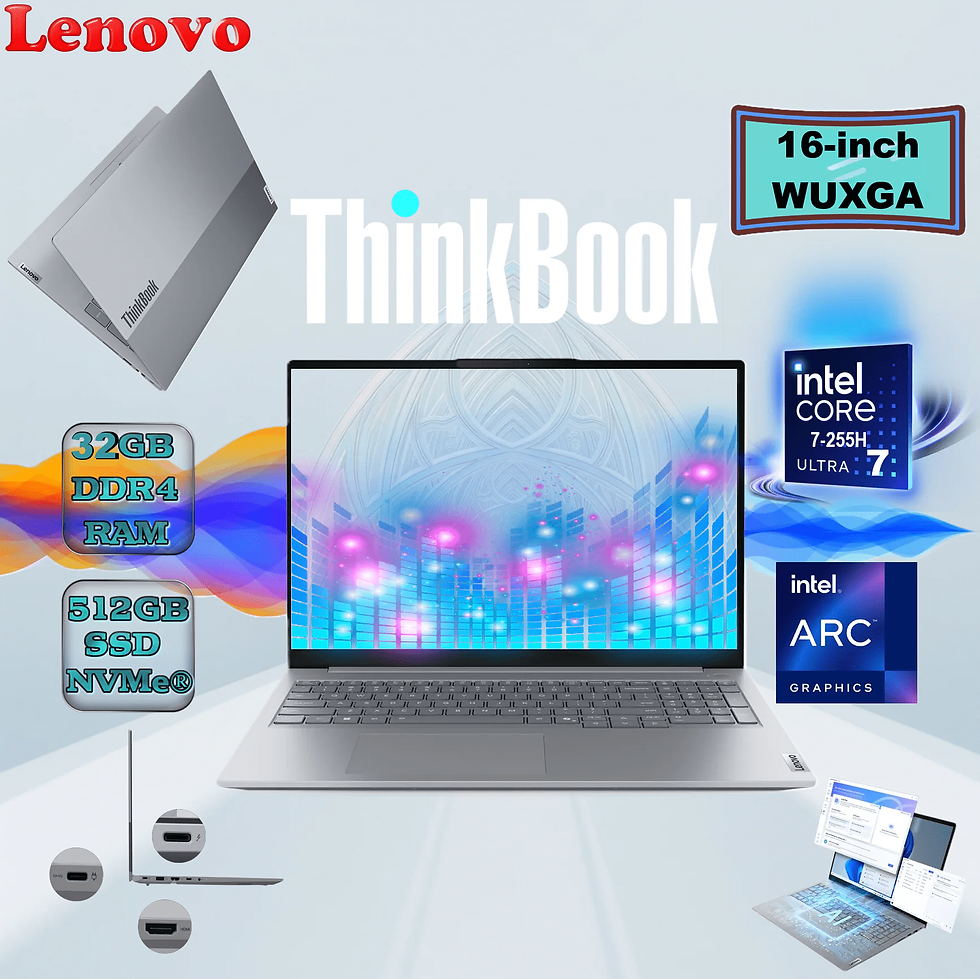 Lenovo ThinkBook 16 G8 IAL, Intel Core Ultra 7 255H, 8GB DDR5 5600 (Up to 64GB S at Intechs Computers, Nairobi