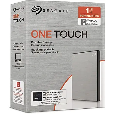 SEAGATE ONE TOUCH PORTABLE HDD 1TB - STKB1000401 (SILVER)