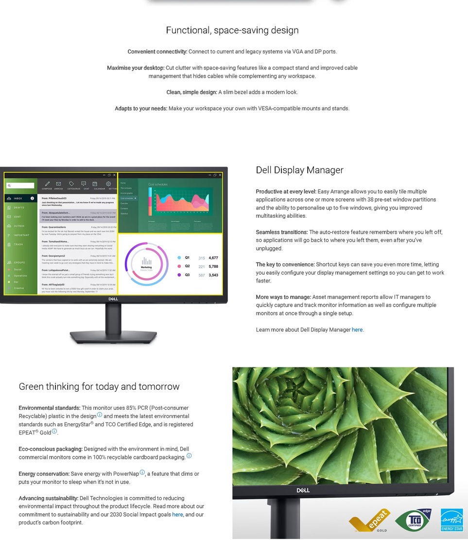 Dell E2423H Monitor 24"