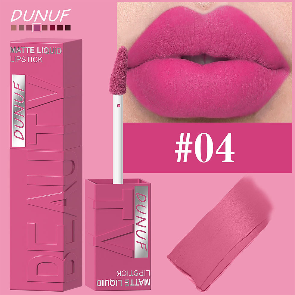 Thumbnail: DUNUF  8-color matte velvet smooth easy-to-apply square tube lip gloss waterproo