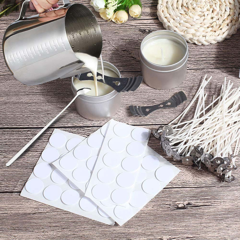 Thumbnail: Smokeless Candle Wicks 2.6-20cm Pre-Waxed Cotton Core Wicks with Metal Sustainer