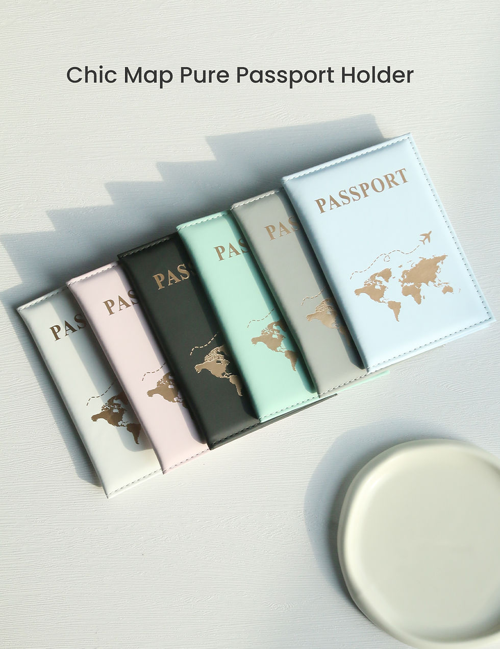 Thumbnail: Passport Cover Passport Holder World Map Organizer Protective Card Case Credit C