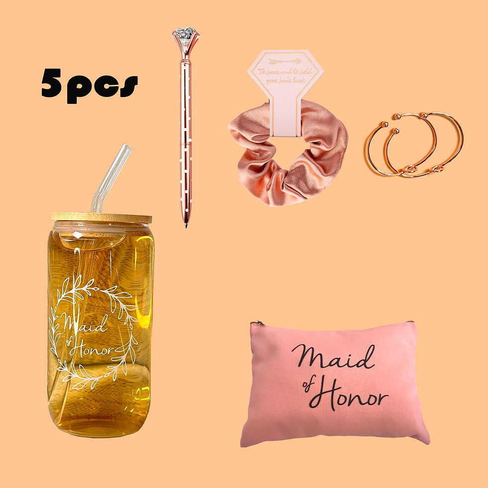 Thumbnail: Bridesmaid Proposal Wedding Gifts Set Maid of Honor Gifts Bridal Shower 16oz Gla