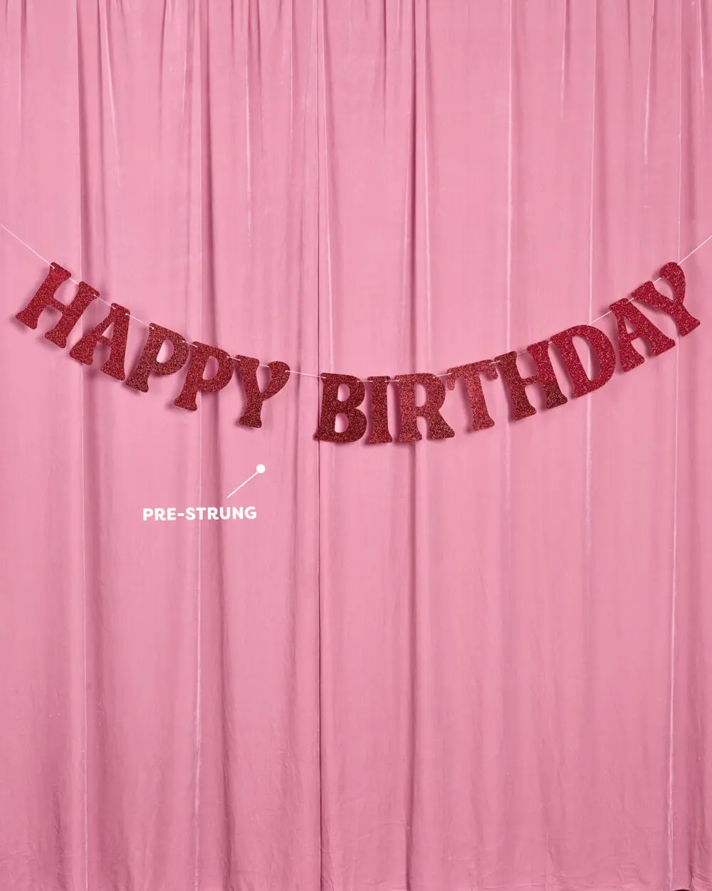 Happy Birthday Burgundy Banner |