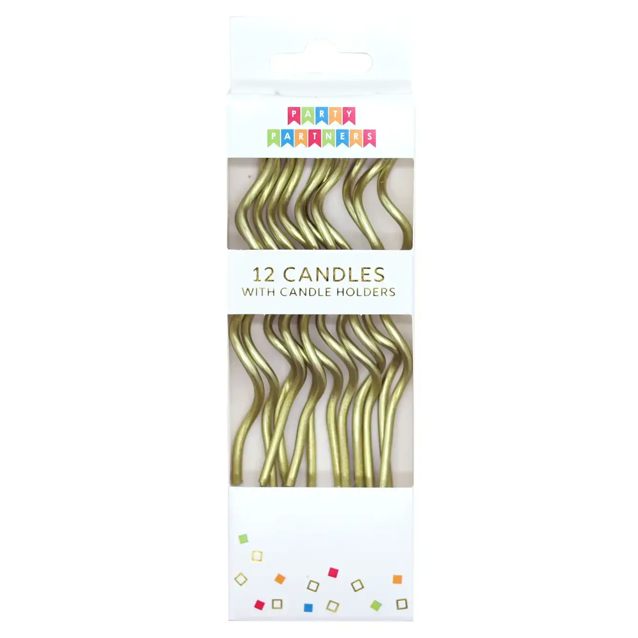Gold Spiral 12 Candle Set