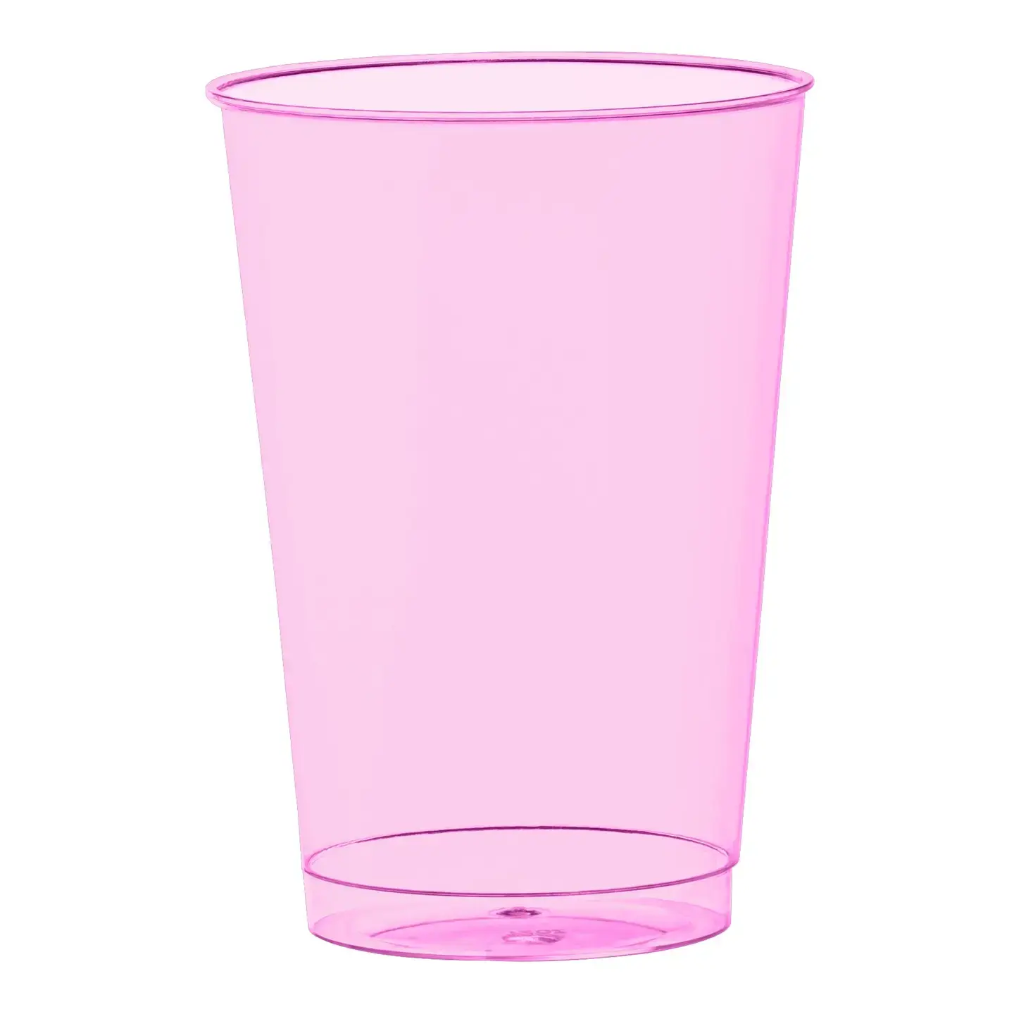 12 oz. Clear Pink Disposable Plastic Party Cups