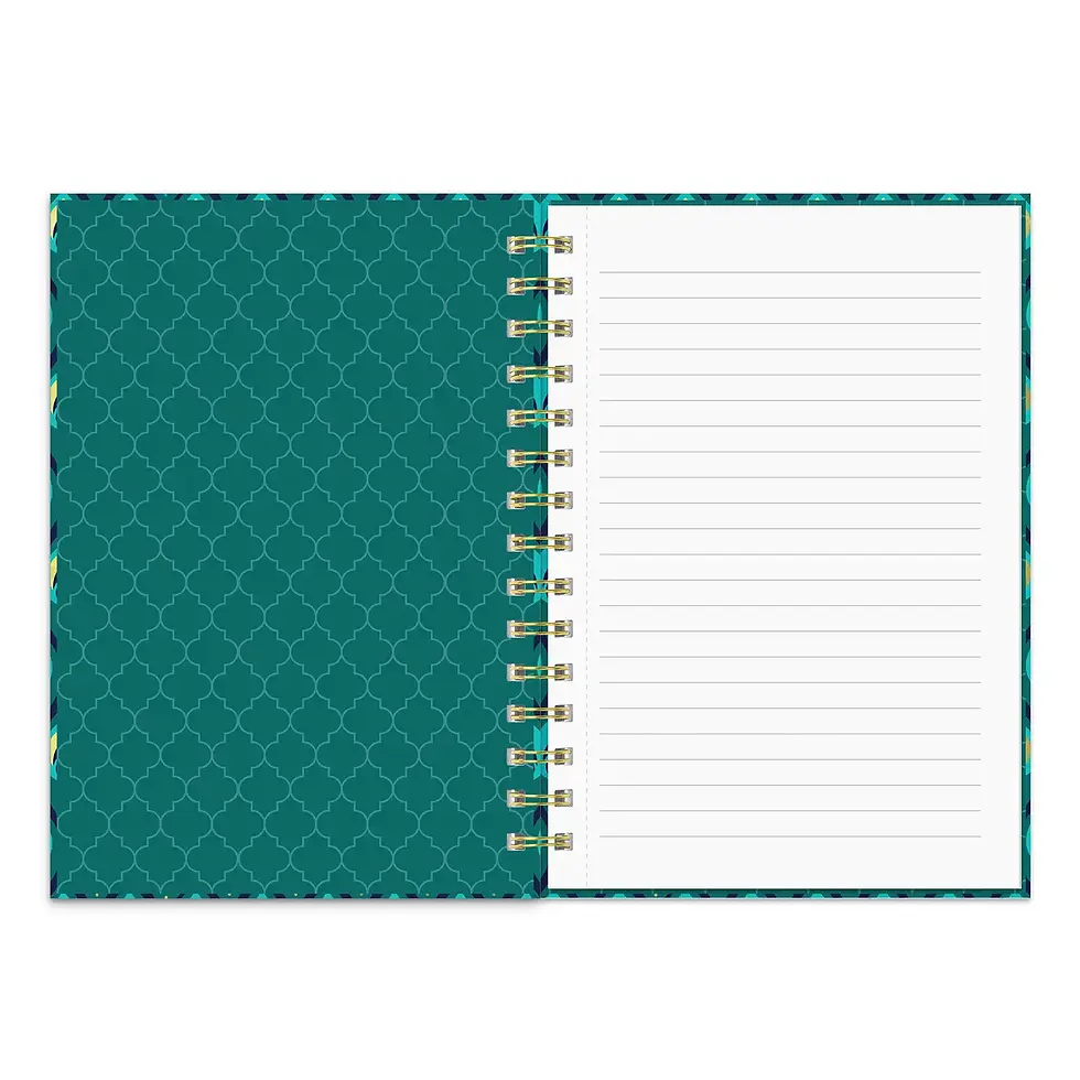 Thumbnail: Cascading Plumes Oliver Notebook with Pen Pocket