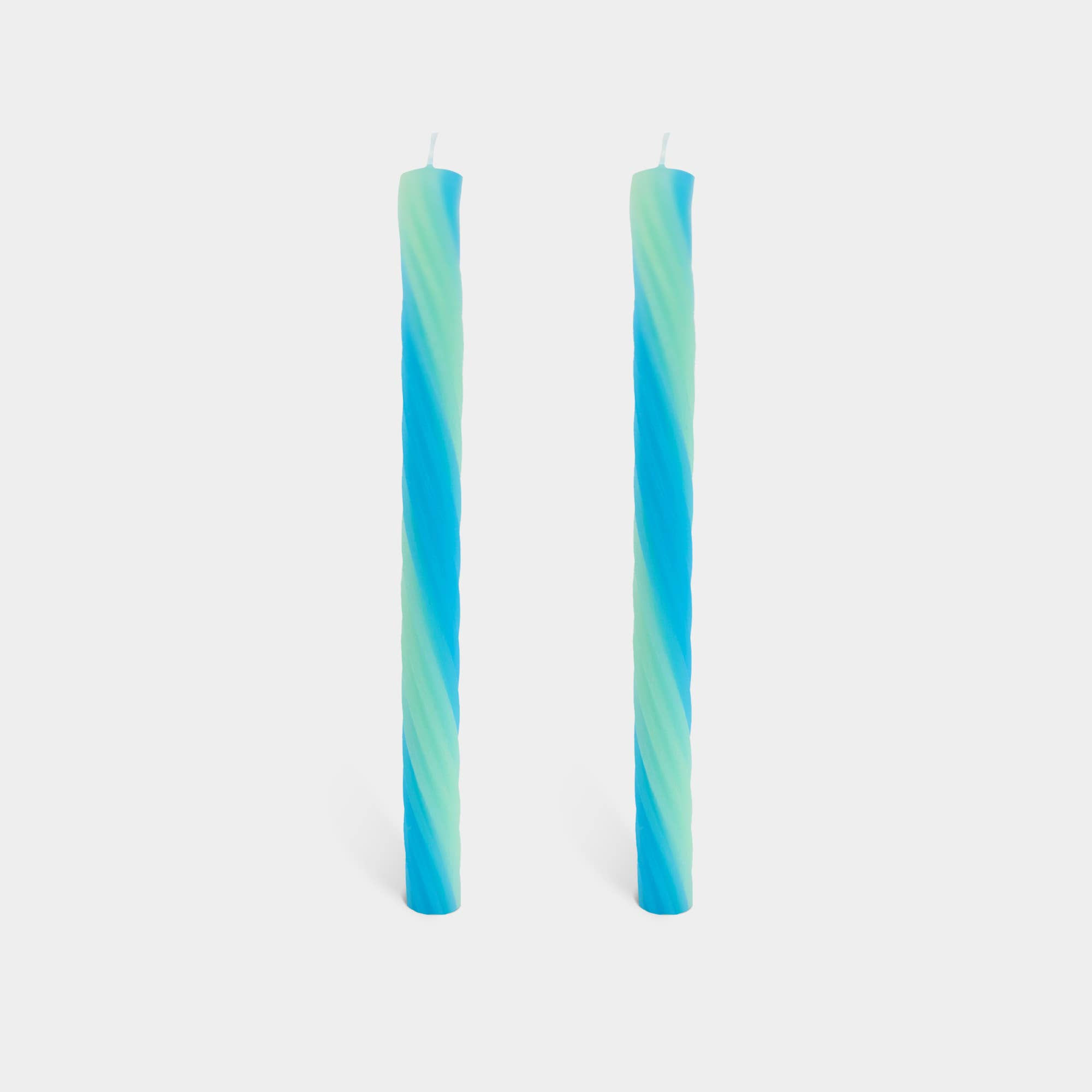 Rope Candles - Mint (2 Pack) - 11" Vibrant Taper Candles