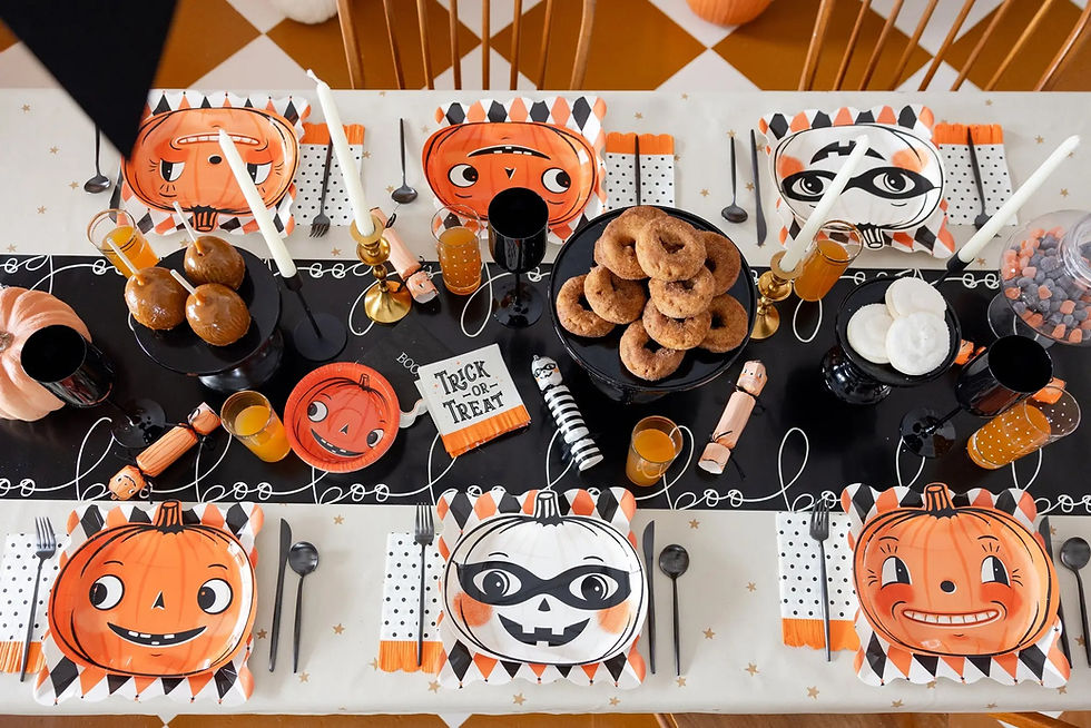 Thumbnail: Vintage Pumpkin Plate Set