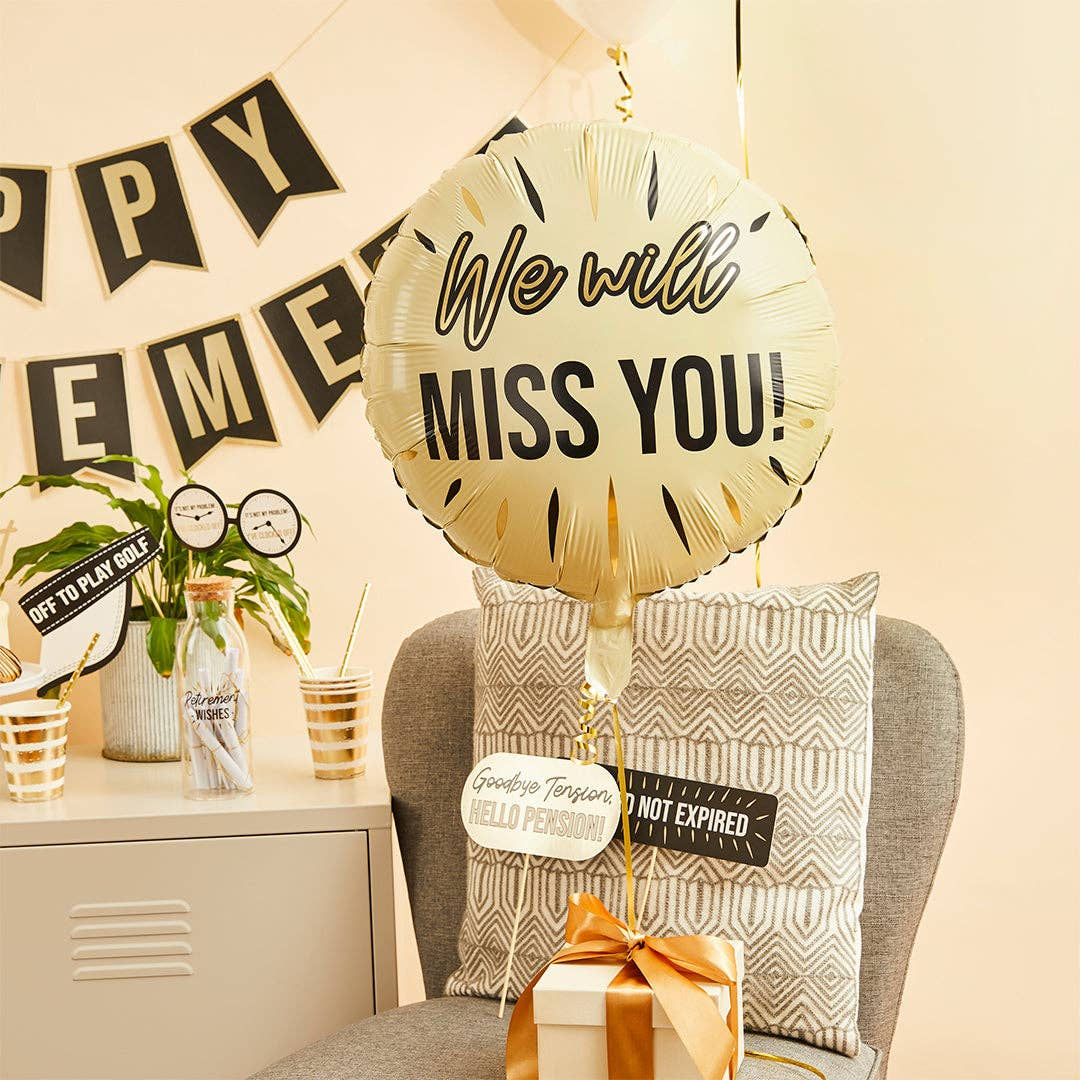 Cream 'we Will Miss You!' 22" Foil Balloon