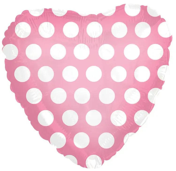 Thumbnail: 18" Polka Dot Heart Foil Balloon