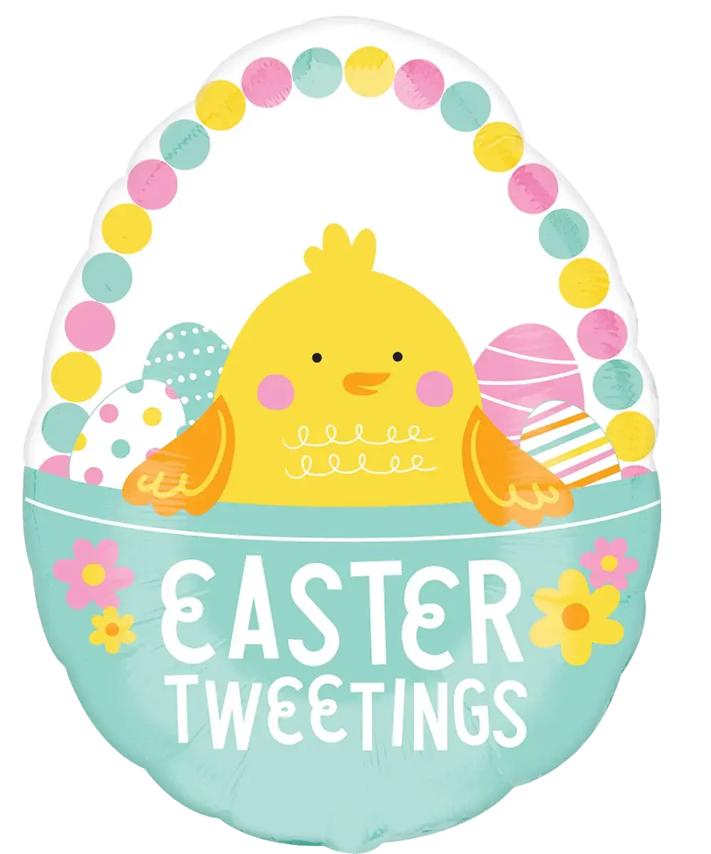 25" Jumbo Easter Tweetings Chick Foil Balloon