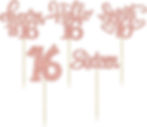 Thumbnail: Milestone "Sweet Sixteen" Cupcake Topper Set