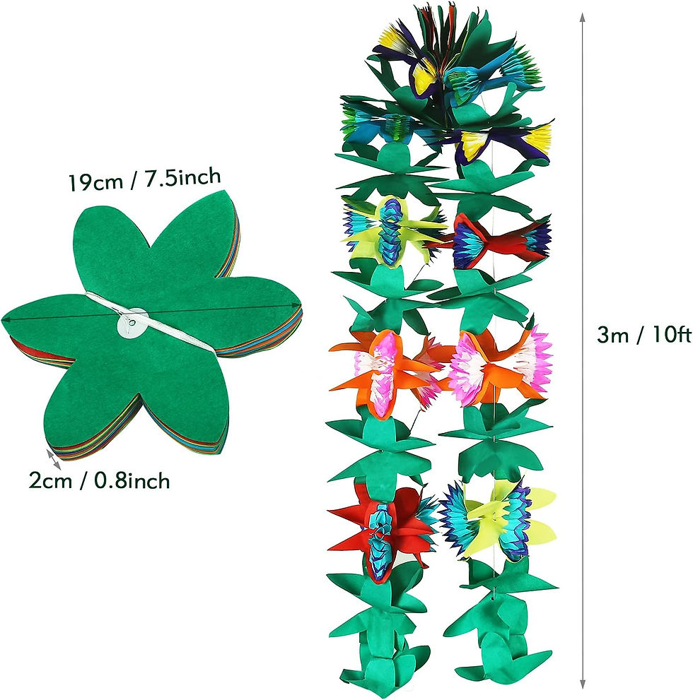 Thumbnail: 3 Pack Tropical Flower Garland