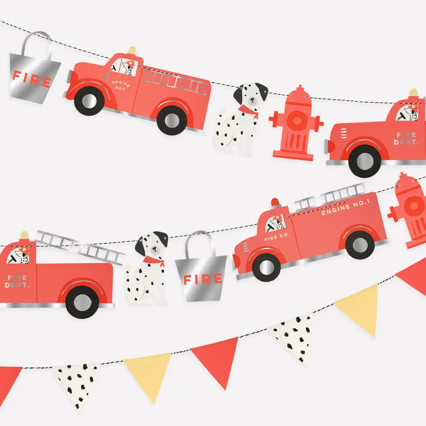 Fire Truck Garland Set