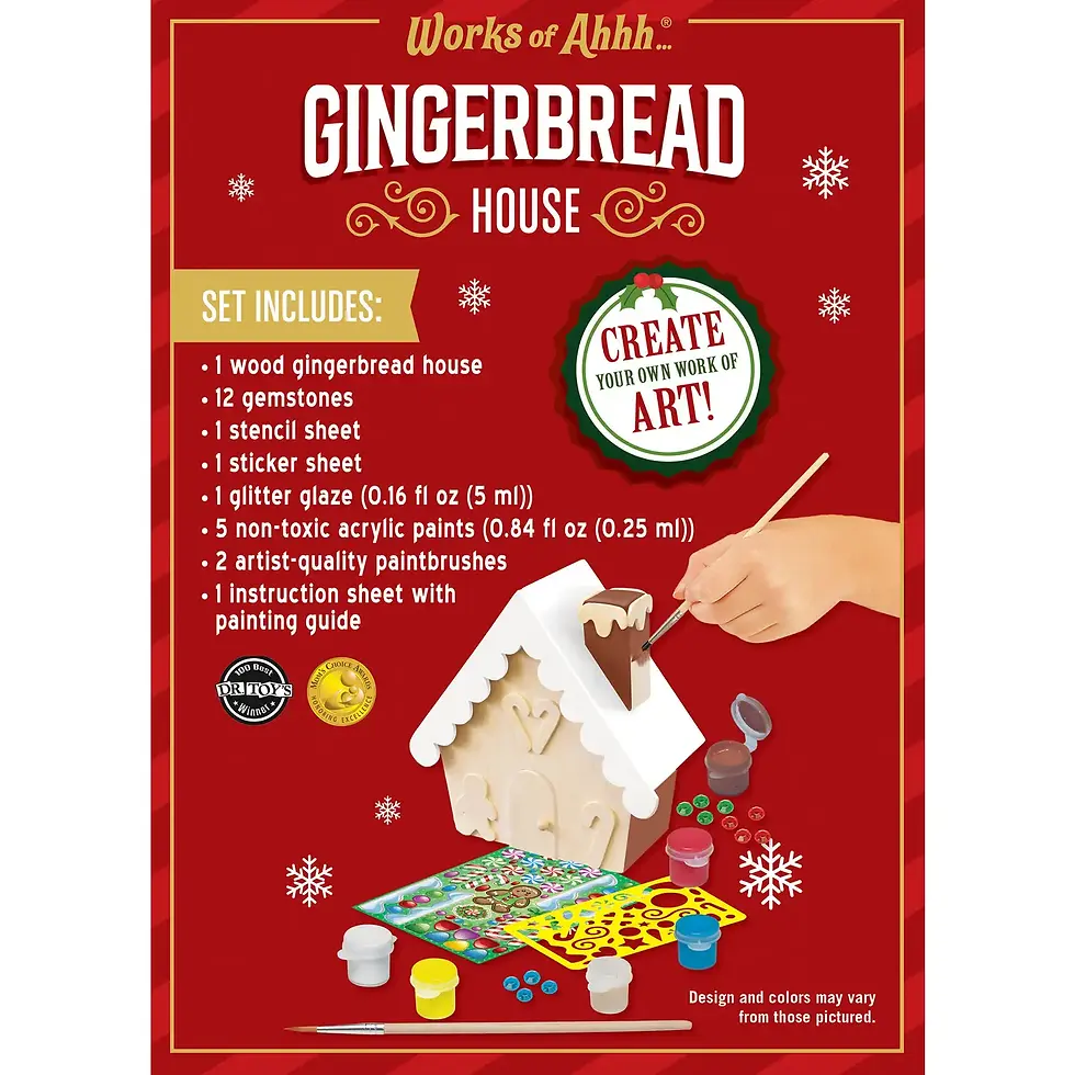 Thumbnail: Gingerbread House Wood Paint Set