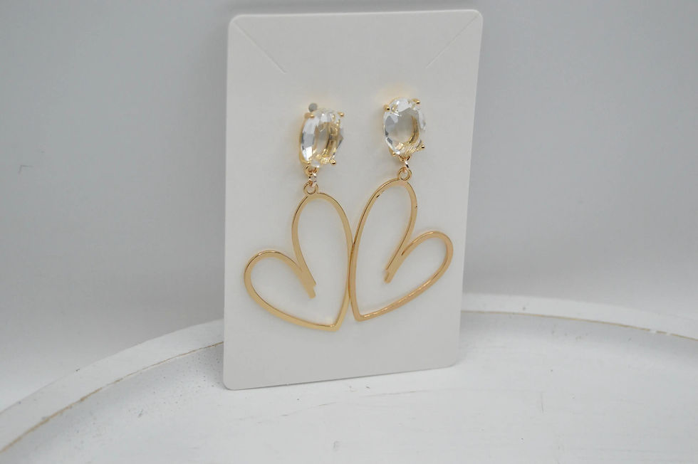 Thumbnail: Love Gold Heart Earrings