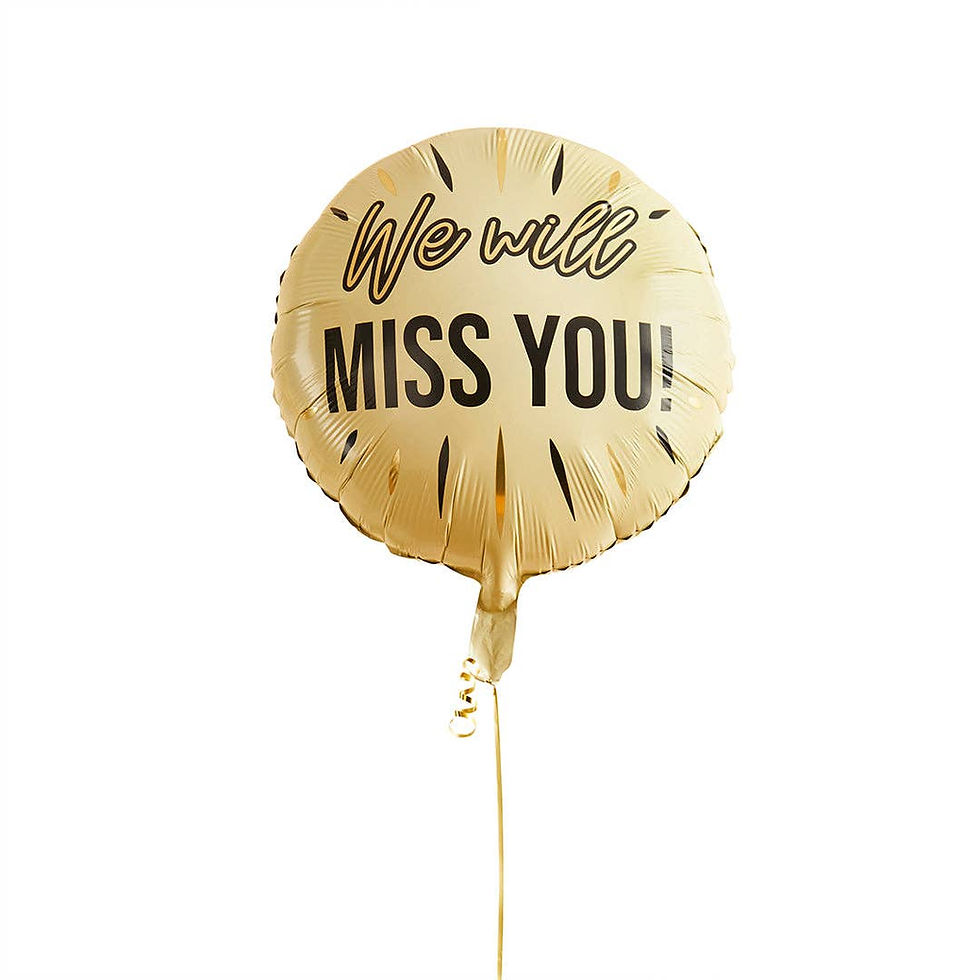Thumbnail: Cream 'we Will Miss You!' 22" Foil Balloon