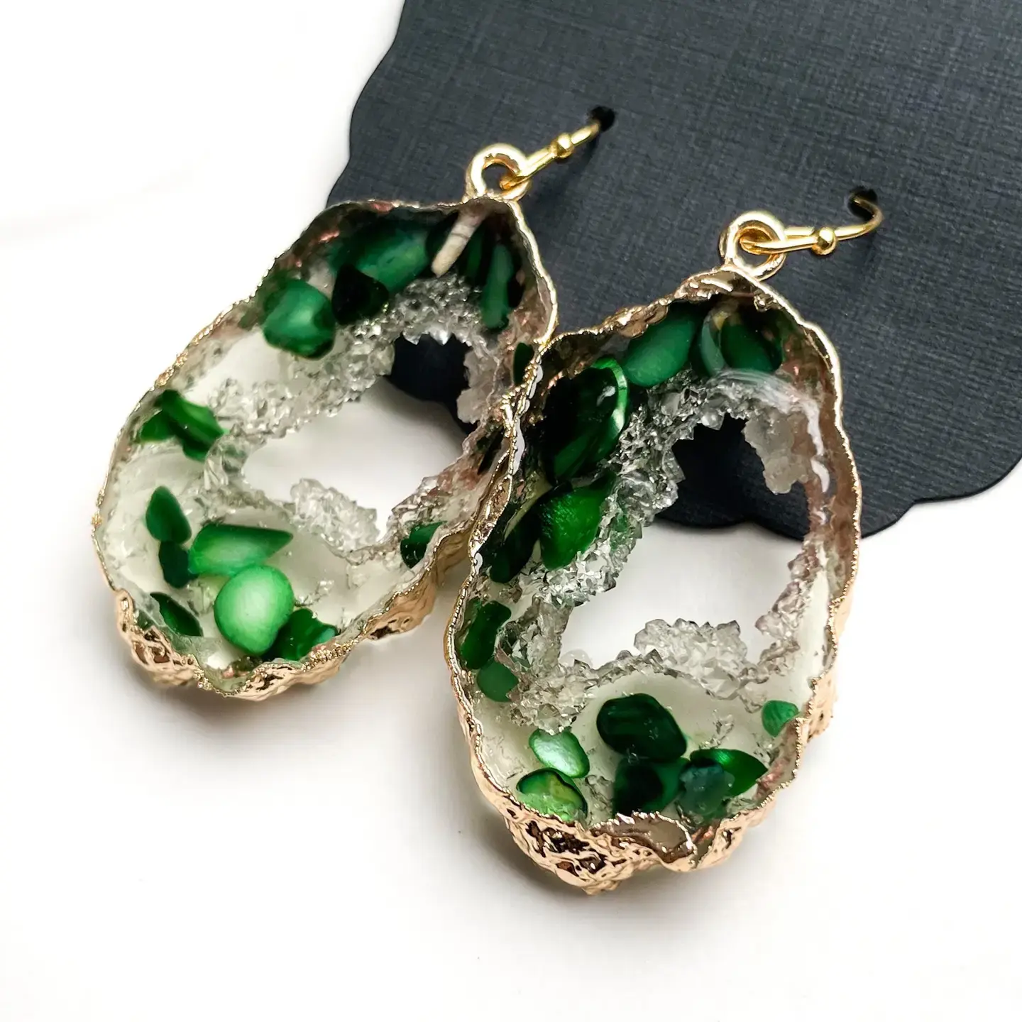 Forest Geode Earring