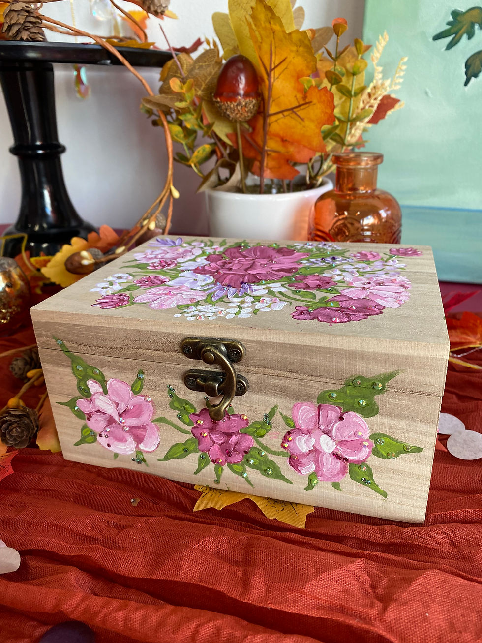 🌸 Petals & Trinkets: Painted Jewelry Box Workshop