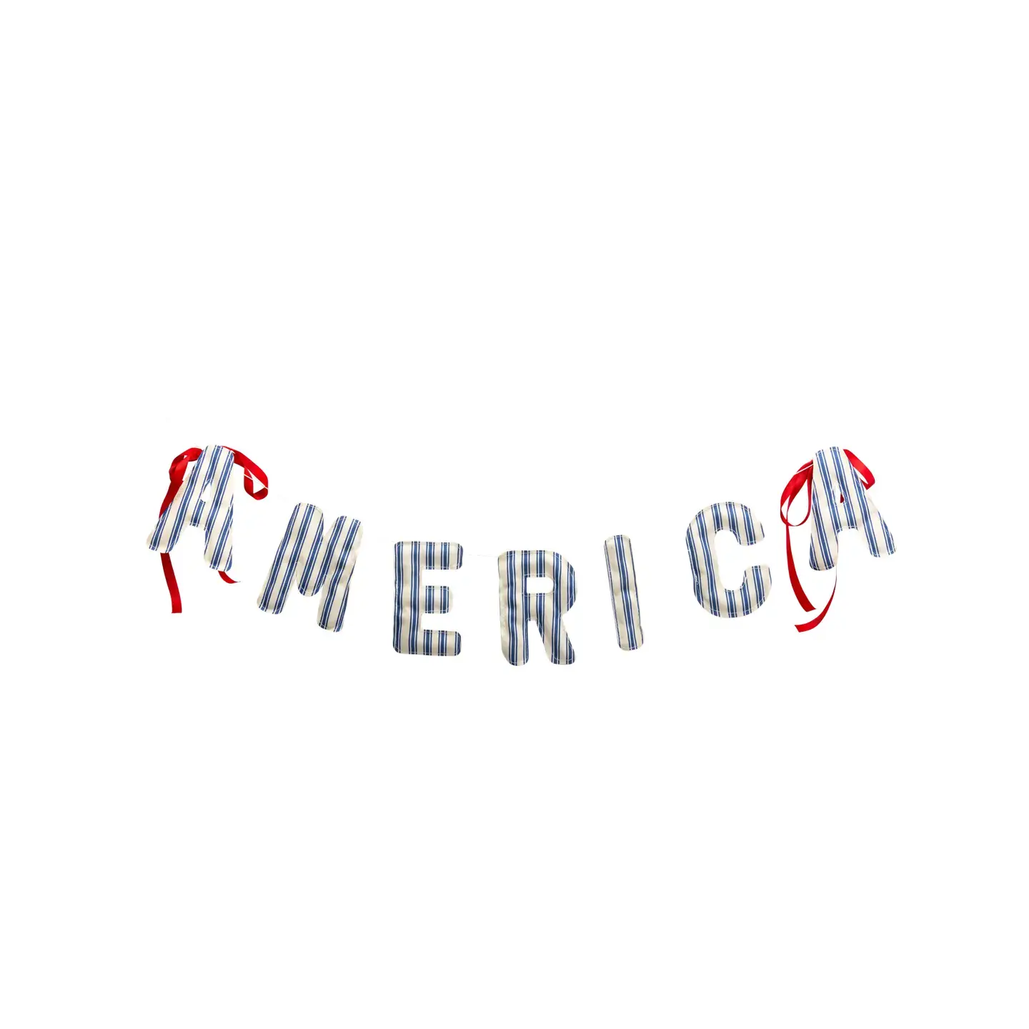 America Ticking Linen Puffy Banner