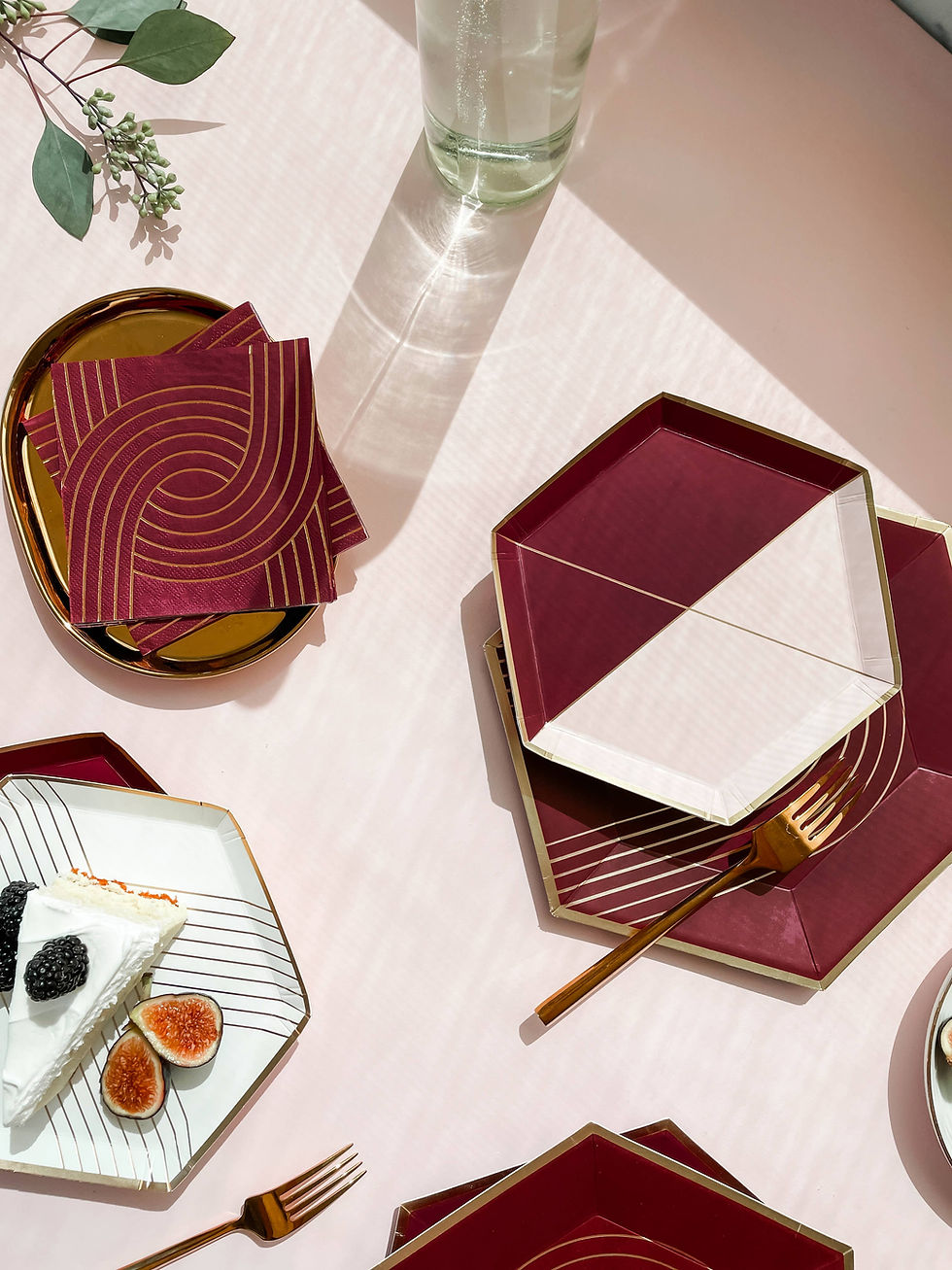 Thumbnail: Bordeaux - Maroon Cocktail Paper Napkins