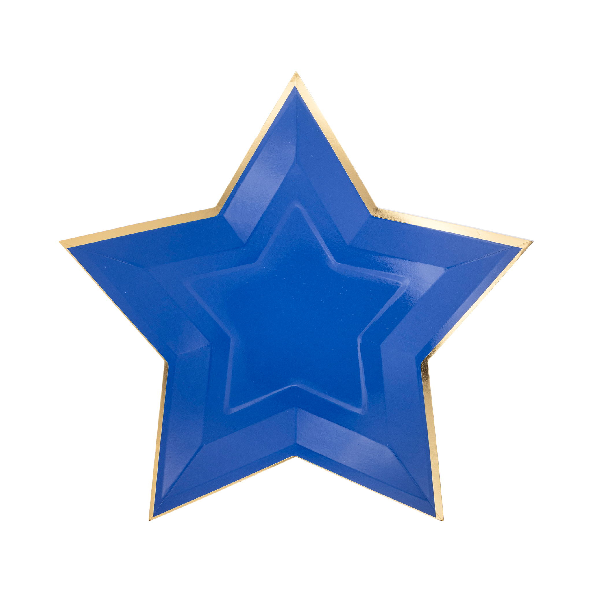 Blue Star Shaped Paper Plate
