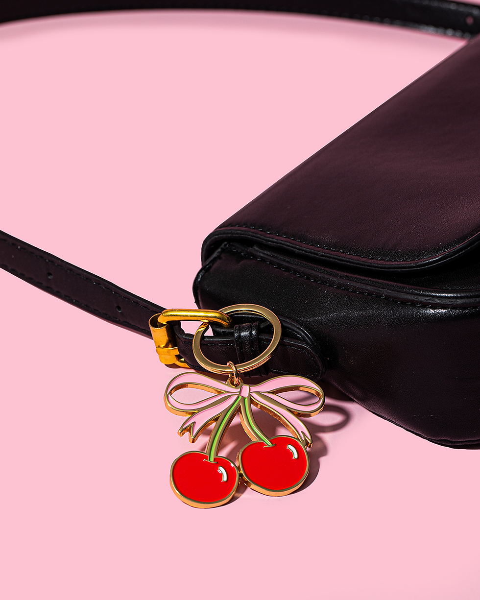 Thumbnail: Cherries Enamel Keychain