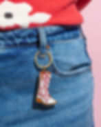 Thumbnail: Cowboy Boot Enamel Keychain