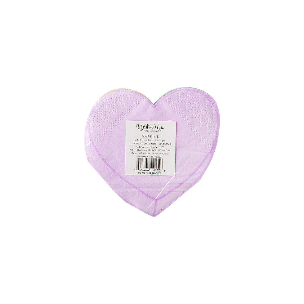 Thumbnail: Candy Heart Shaped Paper Napkins