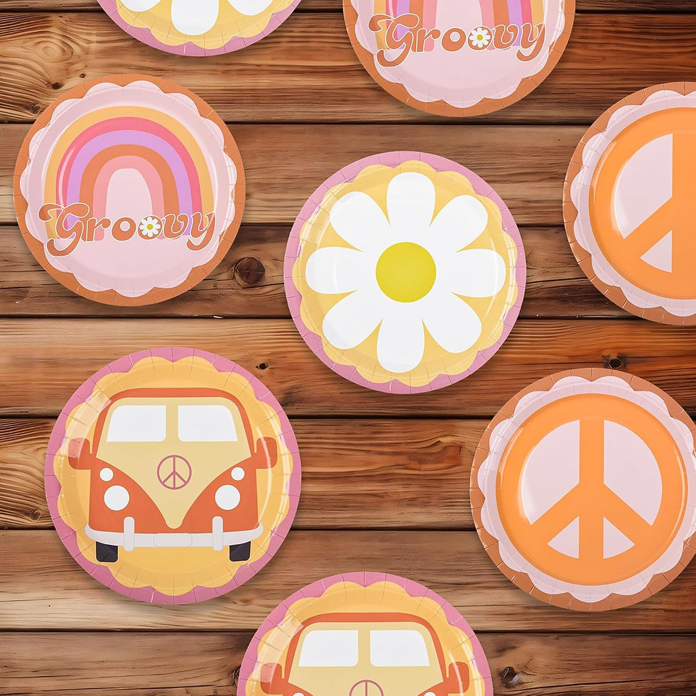 Thumbnail: Groovy Hippie Boho Lunch Plates