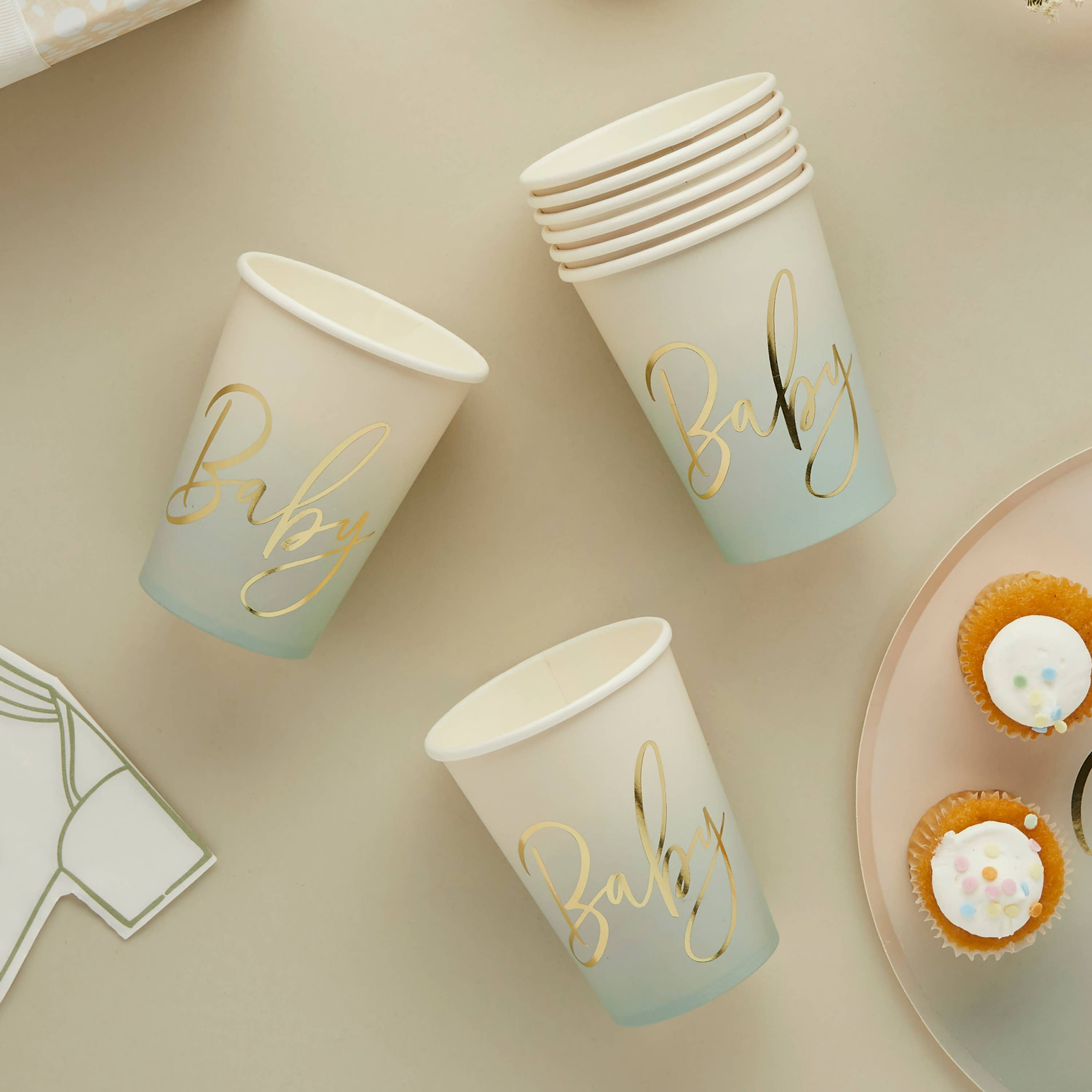 Sage 'baby' Paper Cups 8 Pack
