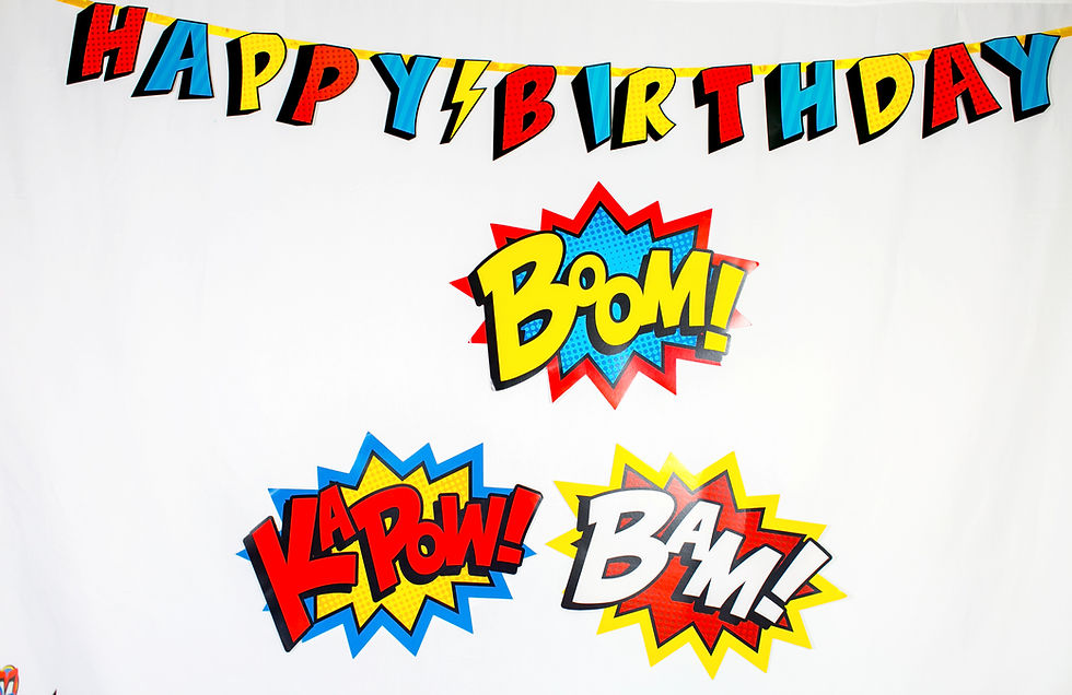 Thumbnail: Superhero Party Box "PARTY ON" Size