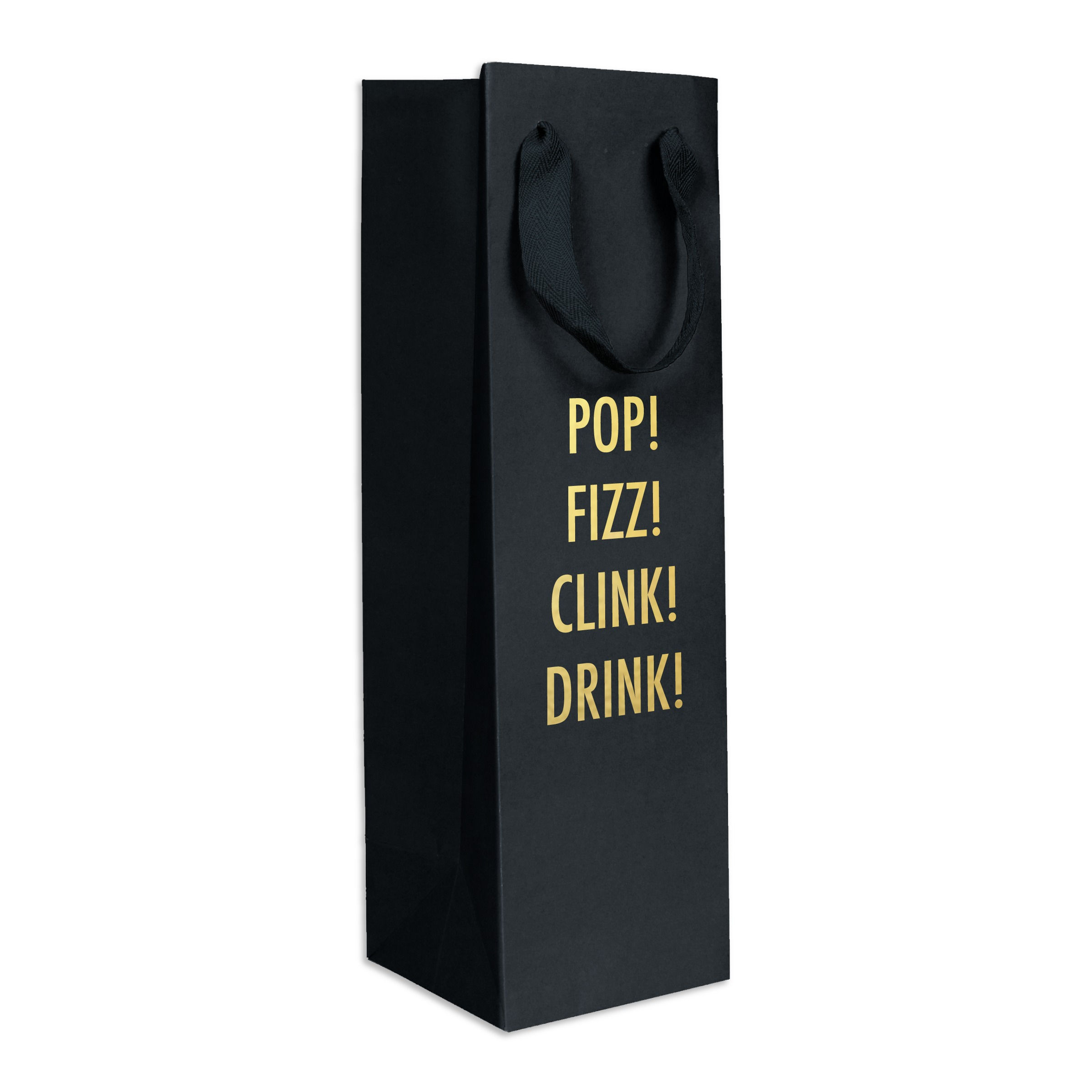 Pop Fizz - Wine Bag (Black)