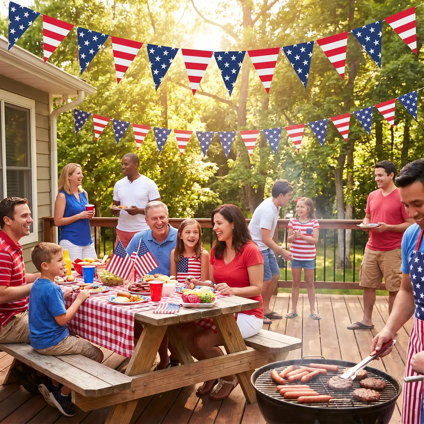 84 Inch Patriotic Pennant Banner